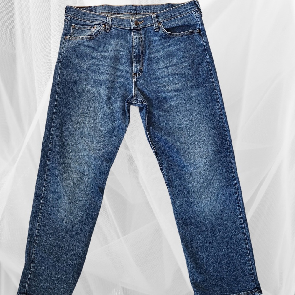 Wrangler Blue Jeans Mens Stretch Cowboy Western Regular Fit‎ 36x30 (29.5)